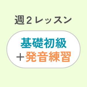 週2レッスン/基礎初級+発音練習