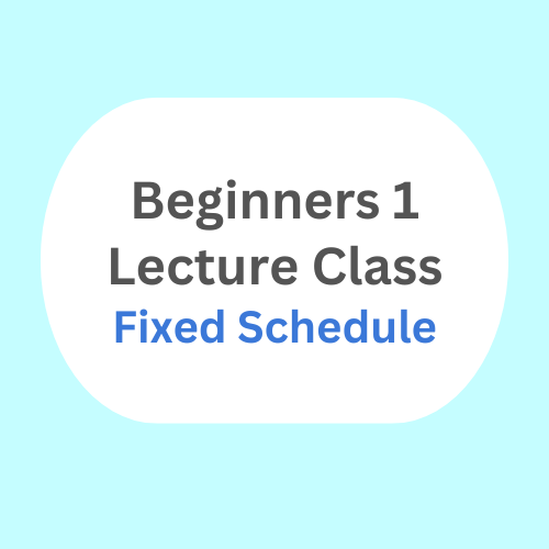 JP Class Product Image Beginners 1 Lecture Class Fixed Schedule